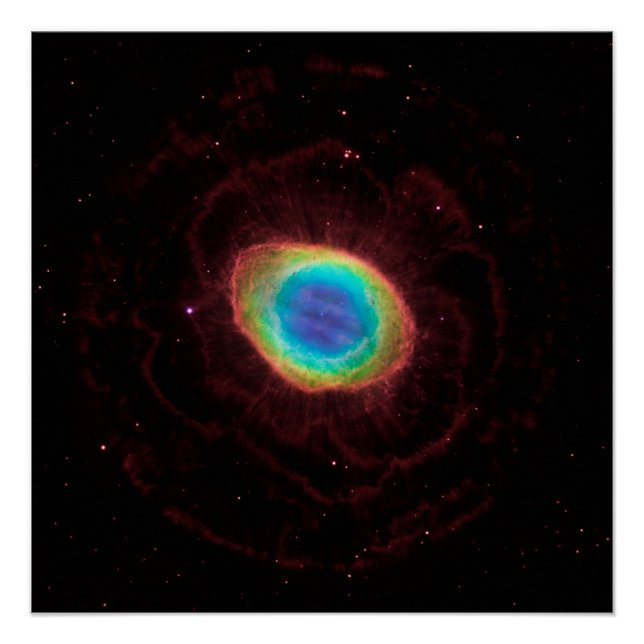 Ringnebel oder NGC 6720 wahre Form Poster (Vorderseite)