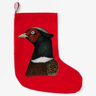 Ringneck Fasan-Kopf Kleiner Weihnachtsstrumpf
