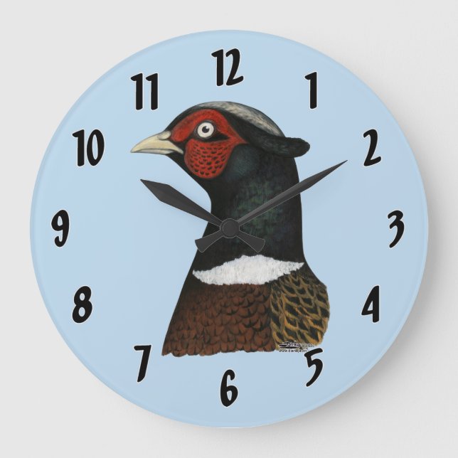 Ringneck Große Wanduhr (Vorderseite)