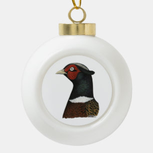 Ringneck Keramik Kugel-Ornament