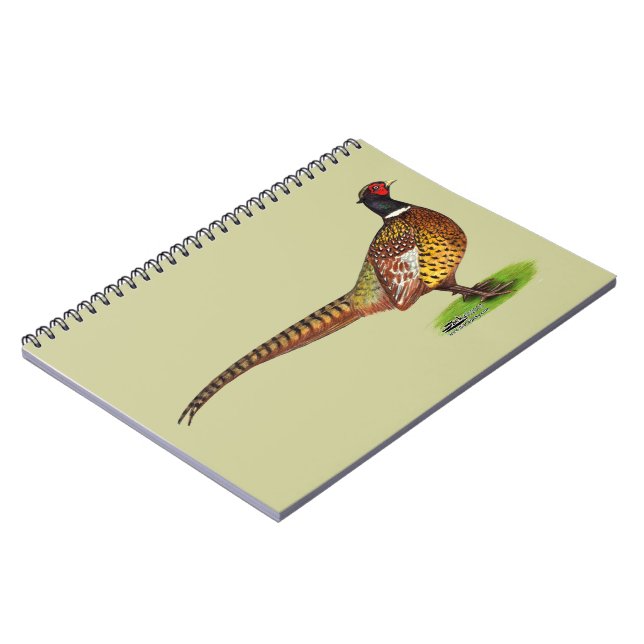 Ringneck Pheasant Rooster Notizblock (Linke Seite)