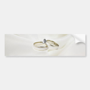Rings auf Satin Autoaufkleber