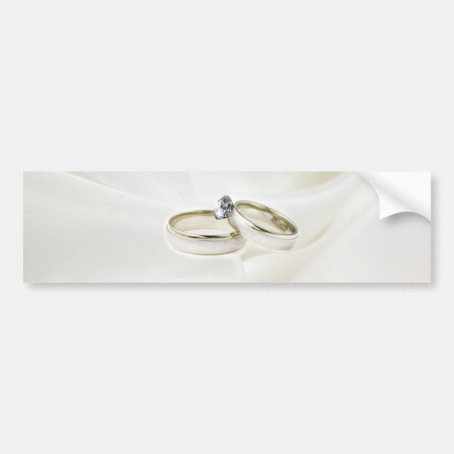 Rings auf Satin Autoaufkleber (Vorne)