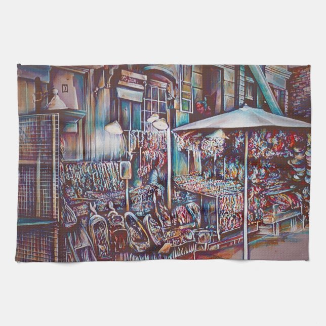 Rings der 8. Straße Geschirrtuch (Horizontal)