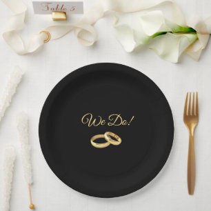 Rings für Schwarz und Gold Pappteller