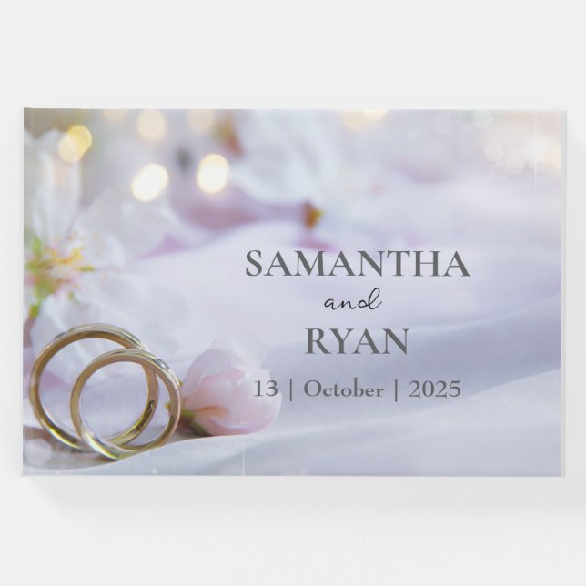 Rings Guest Book | Luxuriöse Hochzeiten Gästebuch (Vorderseite)
