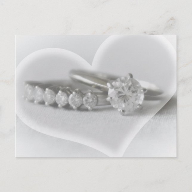 Rings mit Herz Postkarte (Vorderseite)