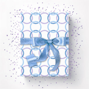 Ringschleuder ineinandergreifende Kreise in Blau u Geschenkpapier