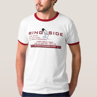 Ringside-roter/weißer lebhaftwecker T-Shirt
