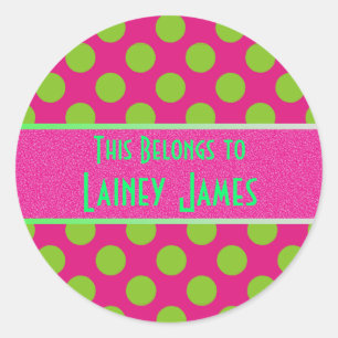 Ringsum Aufkleber-Dieses Buch gehört Runder Aufkleber