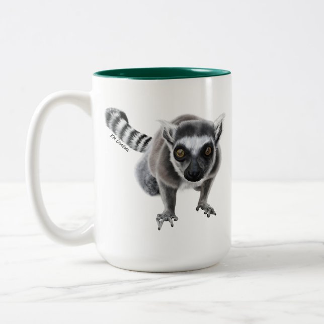 Ringtail Lemur - Tasse 15 oz Keramik (Links)