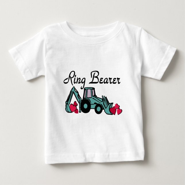 Ringträger-Backhoe Baby T-shirt (Vorderseite)