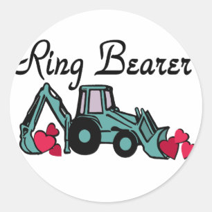 Ringträger-Backhoe Runder Aufkleber