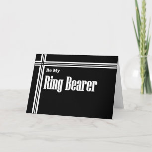 RINGTRÄGER-Hochzeitseinladung mit Streifen Einladung