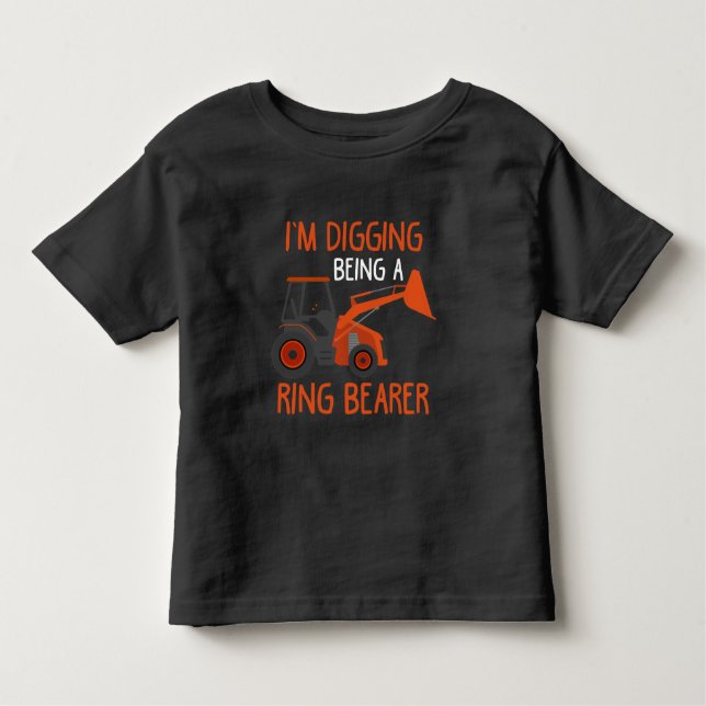 Ringträger Kid Tractor Liebhaber Hochzeitssongs Ba Kleinkind T-shirt (Vorderseite)