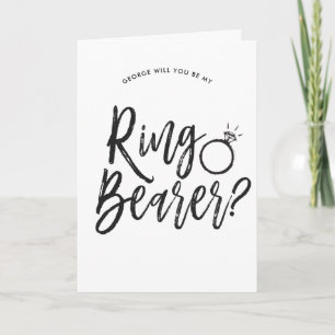 Ringträger Schriftart benutzerdefinierte Hochzei Karte