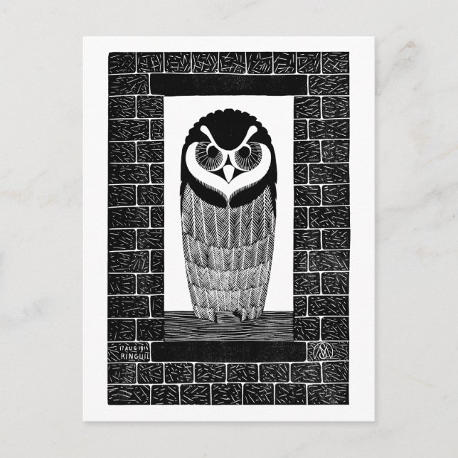 Ringuil (Owl) (1914) - Samuel Jessurun de Mesquita Postkarte (Vorderseite)