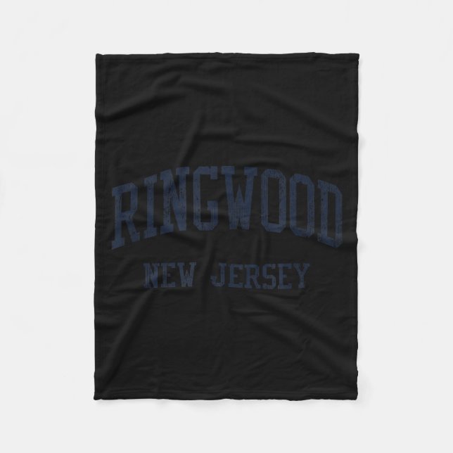 Ringwood Nj Jn5 Vintage Athletic Blue Design  Fleecedecke (Vorderseite)