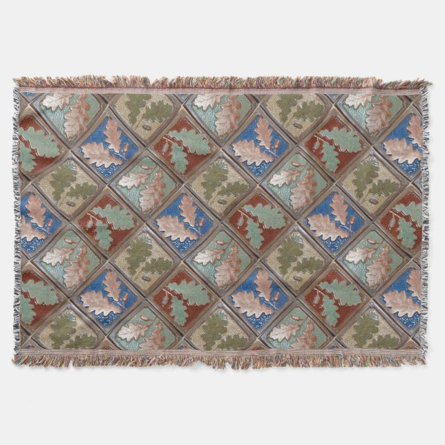 Ringwurzelblanket mit Eichenholz-Blätter Decke (Vorderseite)