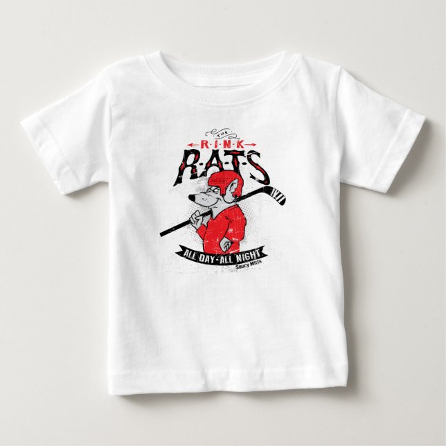 Rink Rats Hockey Baby T-shirt (Vorderseite)