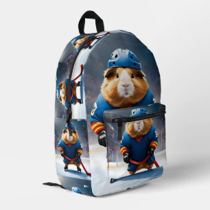 "Rink Rookie: Das Eishockey-Guinea-Schwein" Bedruckter Rucksack