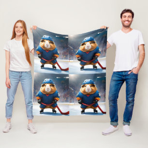 "Rink Rookie: Das Eishockey-Guinea-Schwein" Fleecedecke