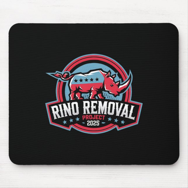 Rino Removal Project Rrp Funny Trump Konservativ Mousepad (Vorne)