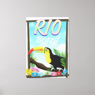 Rio Brasil Tukan Reiseplakat Leinwanddruck