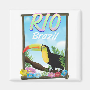 Rio Brasil Tukan Reiseplakat Magnet