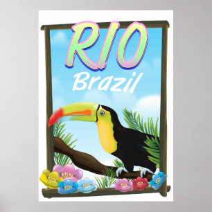 Rio Brasil Tukan Reiseplakat Poster