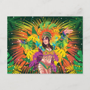 Rio Carnival Dancer Postkarte