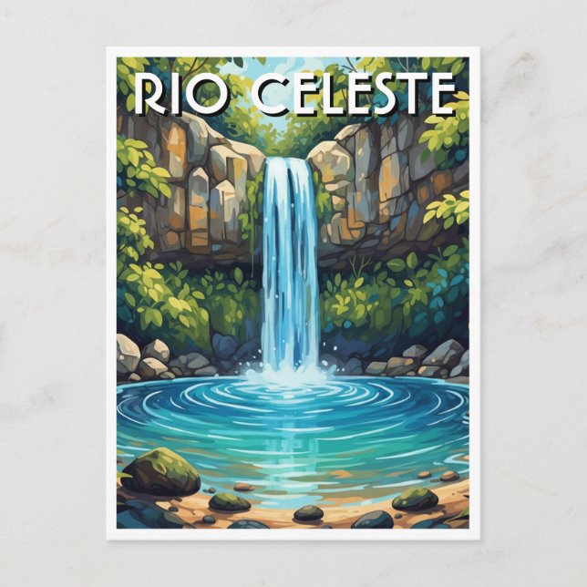 Río Celeste, Tenorio-Vulkan-Nationalpark Postkarte (Vorderseite)
