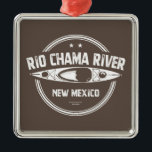 Rio Chama River New Mexico Kayaking Ornament Aus Metall<br><div class="desc">Der Rio Chama in New Mexico, ein wichtiger Nebenfluss des Rio Grande, fließt durch den Chama River Canyon Wilderness - ein buntes Sandsteinschlucht, dessen Mauern sich auf 300 Meter über dem Fluss erheben, während man flussabwärts fährt.</div>