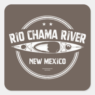 Rio Chama River New Mexico Kayaking Quadratischer Aufkleber