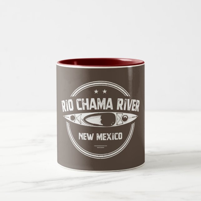 Rio Chama River New Mexico Kayaking Zweifarbige Tasse (Mittel)