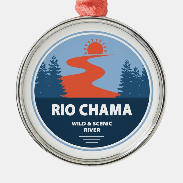 Rio Chama Wild und Landschaftlicher Fluss New Mexi Ornament Aus Metall (Vorne)