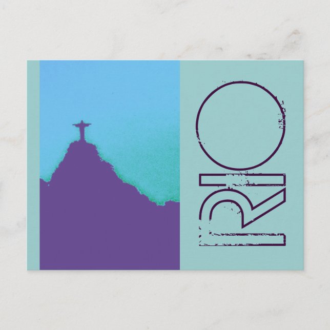 Rio Corcovado Cristo Postkarte (Vorderseite)