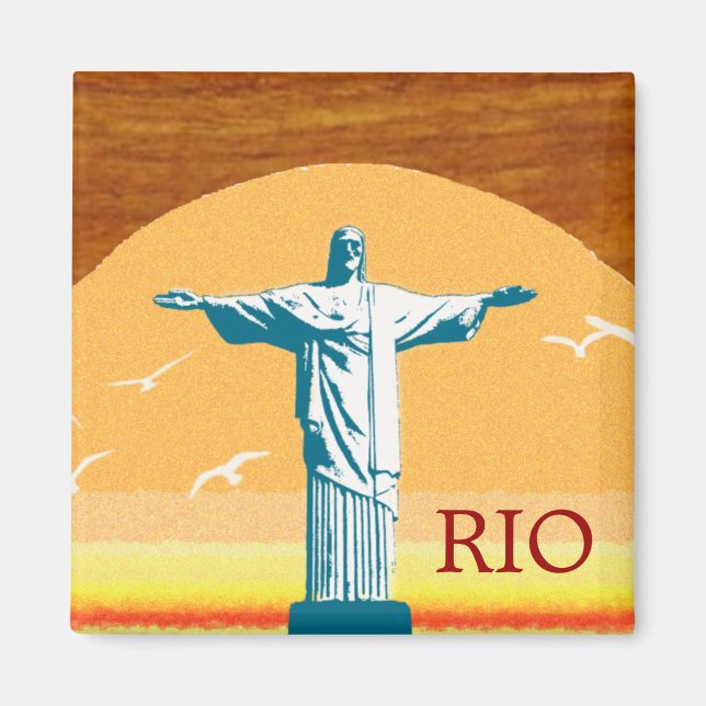 Rio. Corcovado Jesus Christus the Rememer Magnet (Vorne)