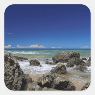Rio Da Barra Beach Trancoso, Bahia-Staat, Quadratischer Aufkleber