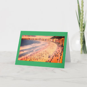 Rio de Janeiro, alte Copacabana-Strand, Brasilien Karte