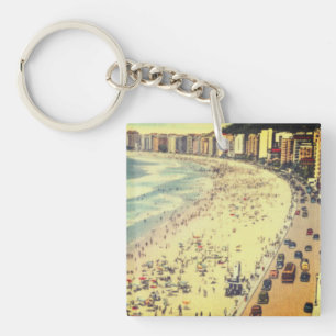 Rio de Janeiro, alte Copacabana-Strand, Brasilien Schlüsselanhänger