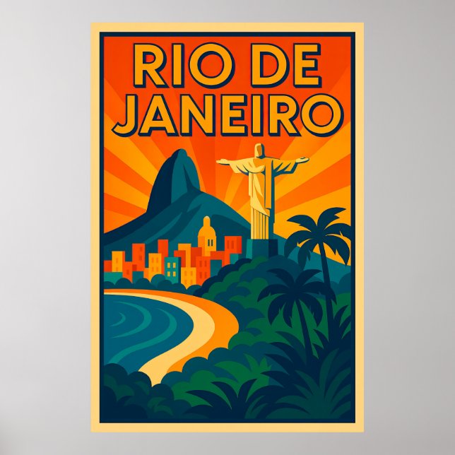 Rio de Janeiro Art Deco Poster (Vorne)