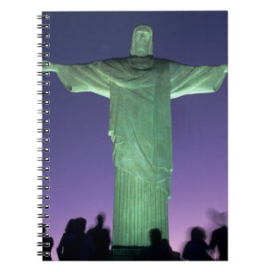 Rio de Janeiro, Brasil. Christus-Statue auf Notizblock