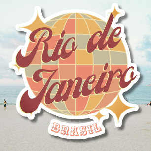 Rio de Janeiro Brasil Disco Retro Vintag Aufkleber
