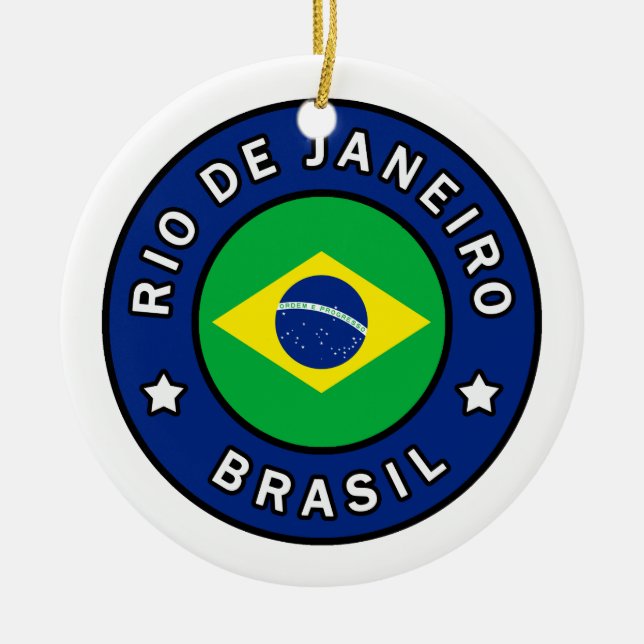 Rio de Janeiro Brasil Keramik Ornament (Vorne)