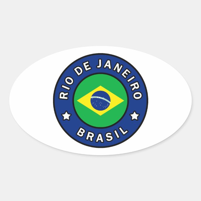 Rio de Janeiro Brasil Ovaler Aufkleber (Vorderseite)