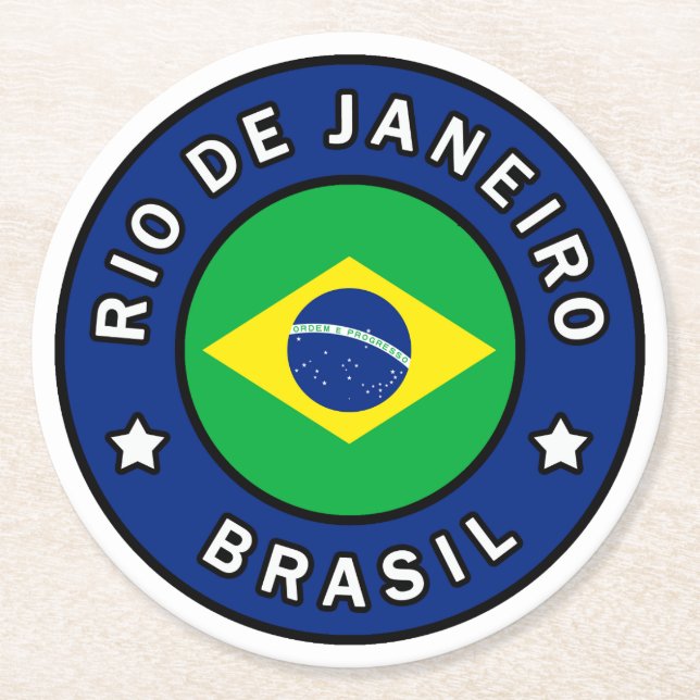 Rio de Janeiro Brasil Runder Pappuntersetzer (Vorderseite)