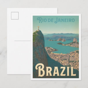 Rio de Janeiro Brasil Vintage Reise Postkarte