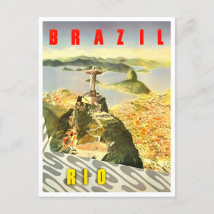 Rio de Janeiro Brasil Vintage Reise Postkarte