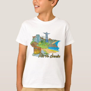 Rio de Janeiro, Brasilien Berühmte Stadt T-Shirt